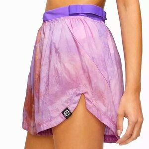 Nike Women's Purple Tie-Dye Shorts
